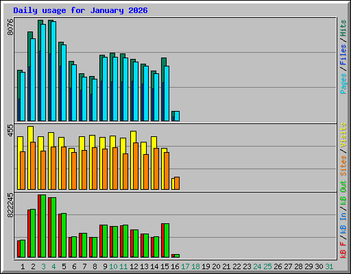 Daily usage for January 2026