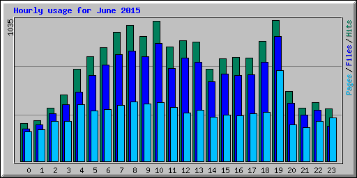 Hourly usage for June 2015