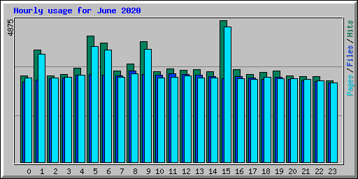 Hourly usage for June 2020