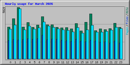 Hourly usage for March 2026